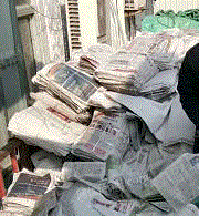 陈师傅废品店出售旧报纸10吨/月