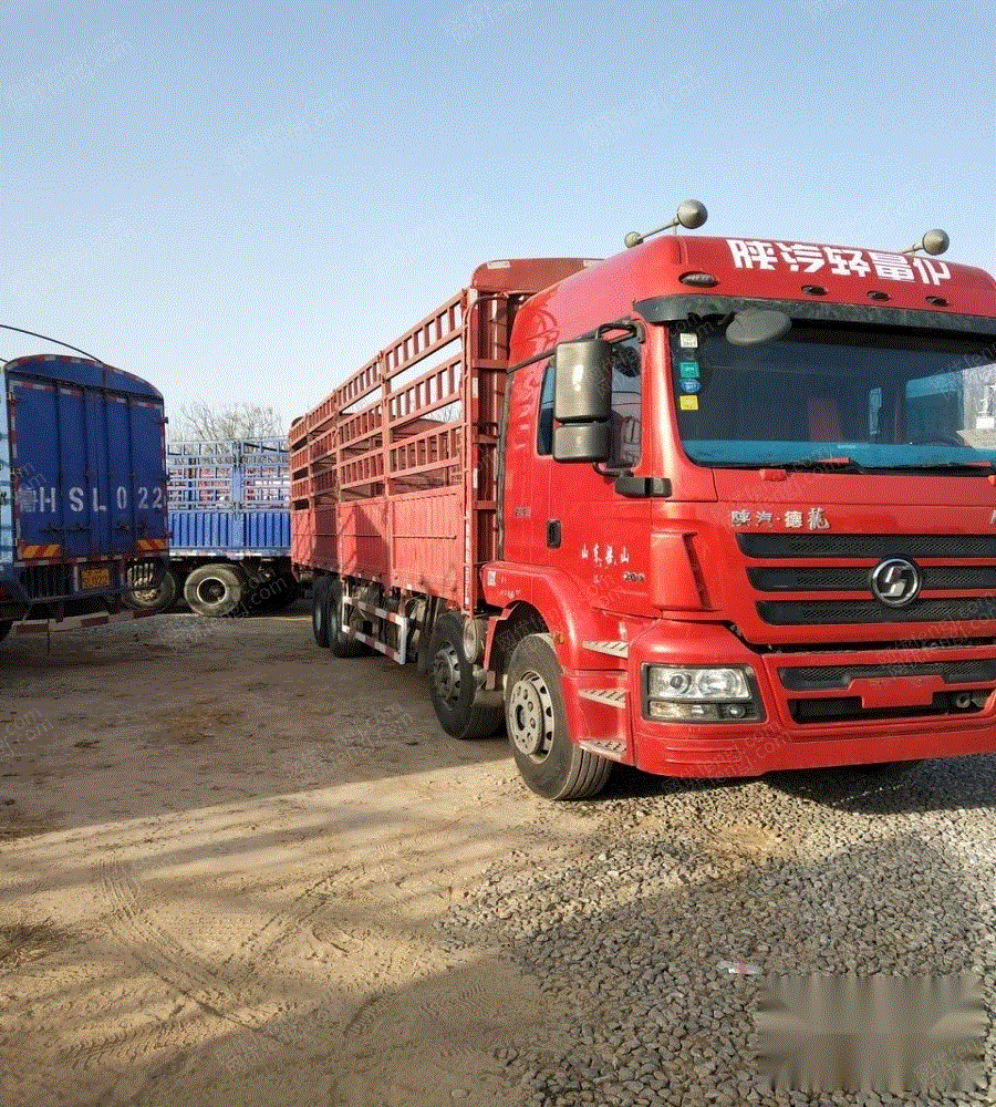 出售二手陕汽德龙m3000前四后八高栏