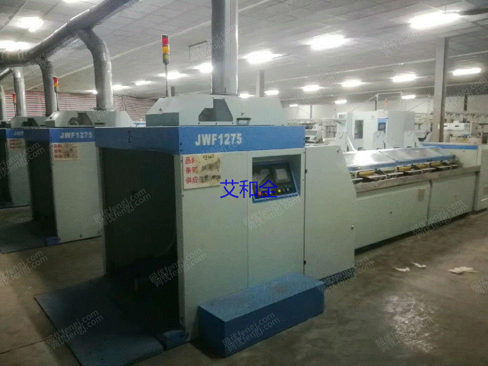 出售经纬精梳机JWF1275(1:6)两套配1381条并卷10年 二手棉麻纺纱设备转让