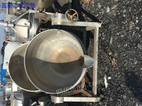 市场现货转让二手不锈钢可倾式夹层锅 电加热夹层锅 熬汤夹层锅 蒸煮炒锅