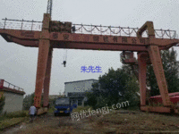 山东泰安出售1台二手双主梁门吊20/5吨跨度18+6+6米，起高10米