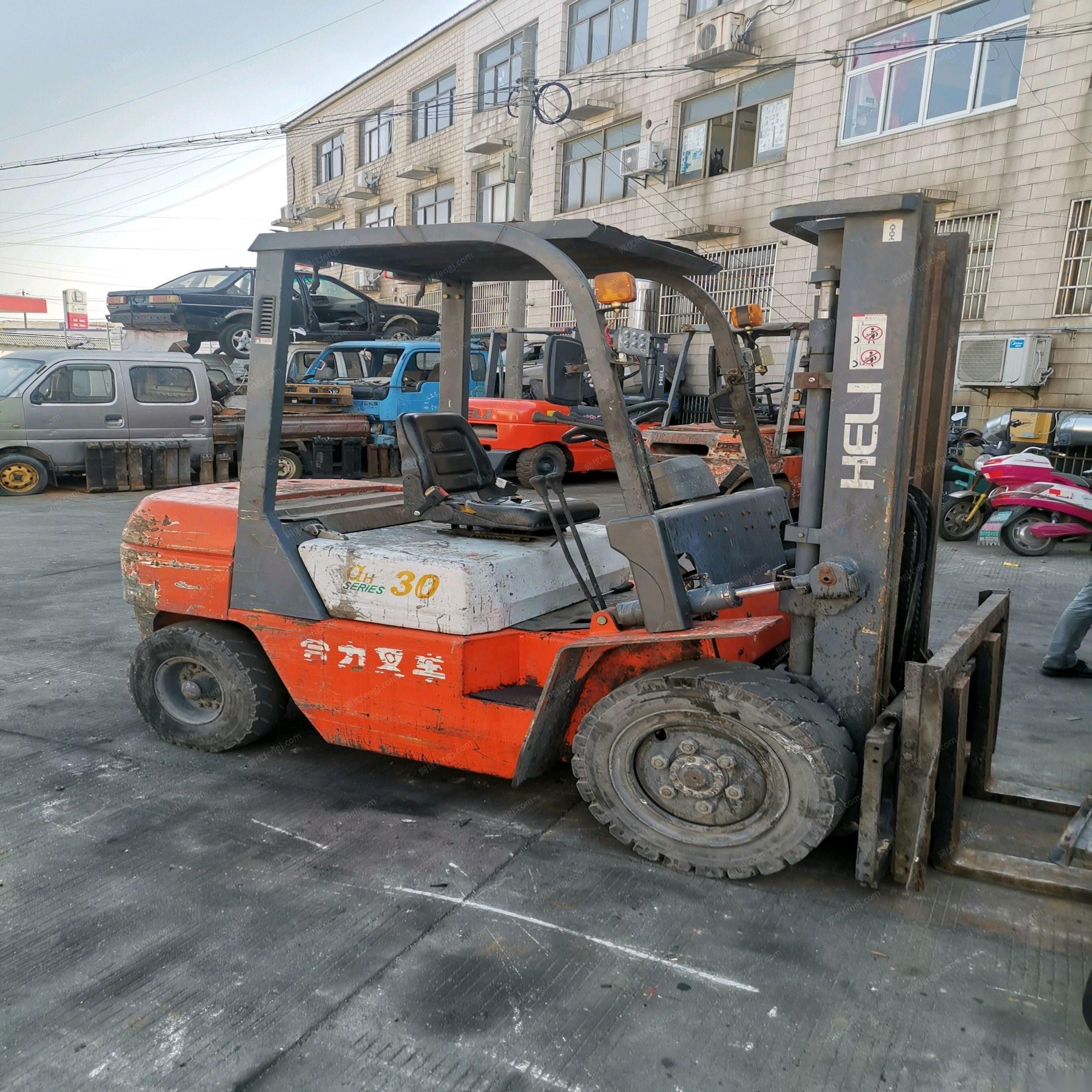 江苏常州出售原装合力三吨手动挡叉车中钢带侧移29800元