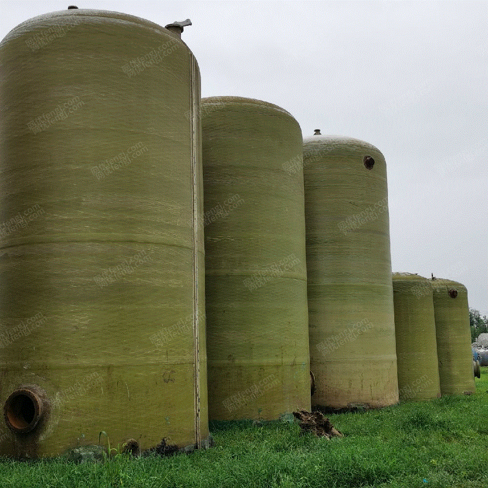 回收二手玻璃钢盐酸储罐 玻璃钢设备回收厂家