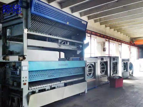 河南郑州售二手洗衣房设备酒店用三辊直燃烫平机现货 二手熨烫设备回收