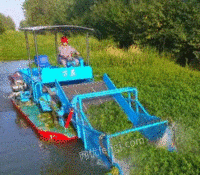江西南昌出售万英剪草船 河道湿地水库水草水花生全自动清理打捞收集保洁船
