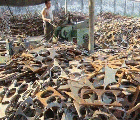 江蘇省塩城でスクラップを長期的に大量回収