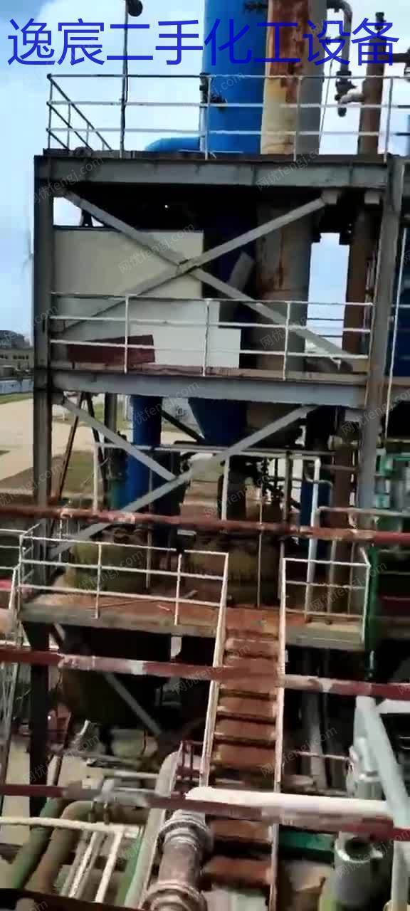 出售二手5吨钛材三效强制循环蒸发器一...