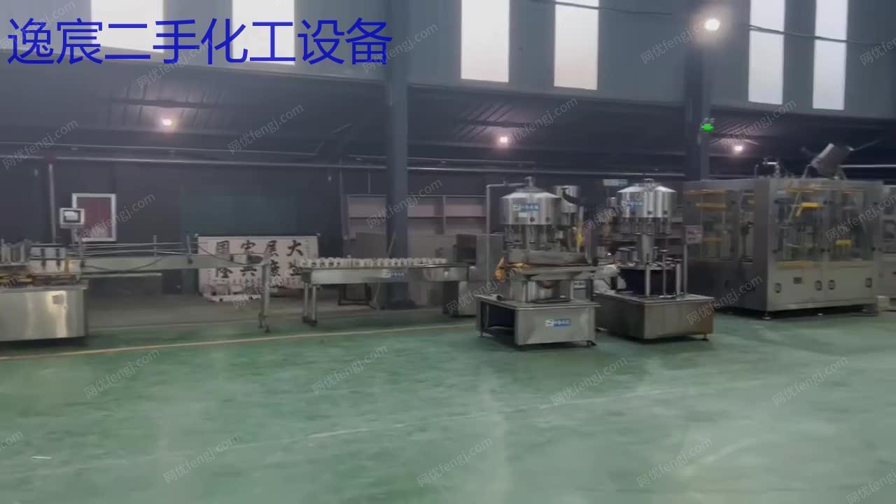 出售二手红酒罐装线一条、12头三合一...