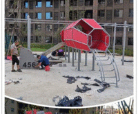 天津住宅小区不锈钢飞　机滑滑梯雕塑儿童游乐设施摆件
