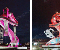 聊城城建大型运动人物雕塑不锈钢彩色灯光雕塑工艺