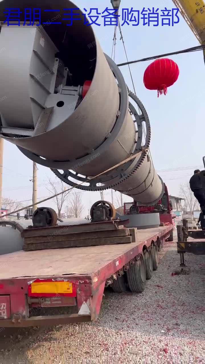 现货处理2x18米单筒豆渣烘干机 二...