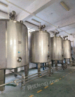浙江杭州低价出售双效降膜蒸发器、乳品保温搅拌罐、板式杀菌机