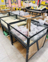 江苏无锡800平生鲜超市货架设备低价打包转让