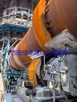 出售Φ4.5米×63米轴瓦二挡支撑烧白灰回转窑