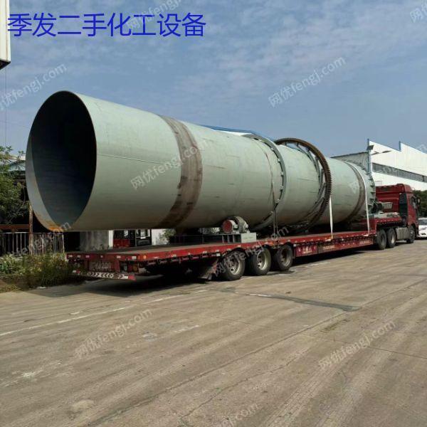 二手锯末滚筒烘干机 木屑刮板回转式烘干秸秆干燥设备 传导式加热 二手烘干机转让